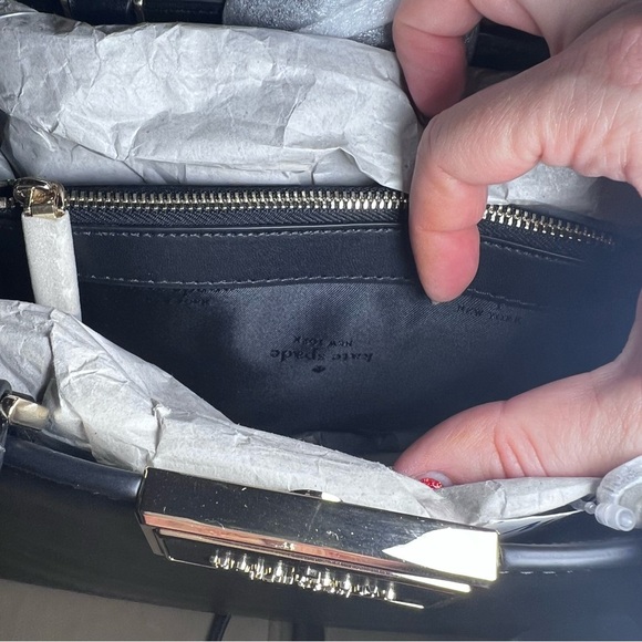 Kate Spade Black Reegan Smooth Leather Satchel - Picture 6 of 11